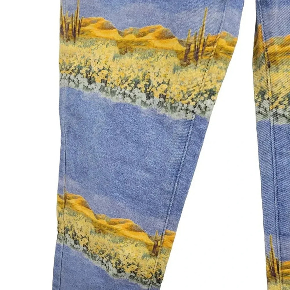 Machine Desert Print High Waist Jeans - Picture 3 of 9
